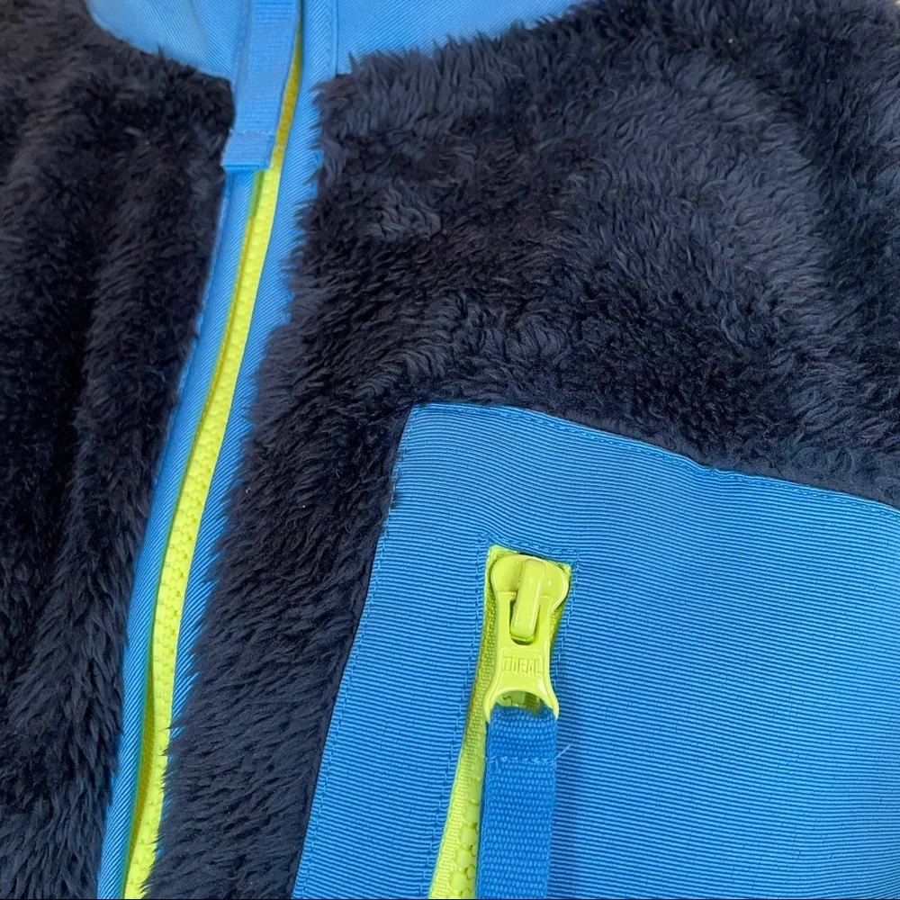 J Crew Superplush Sherpa Full-Zip Jacket Navy Blue Size Medium - Picture 5 of 12